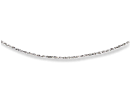 Rhodium Plated 2 mm Rope Chain